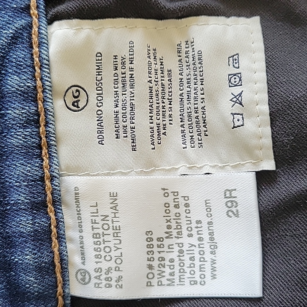 AG ADRIANO GOLDSCHMIED Women's Prima Cigarette Ankle Blue Jeans size 29R Classic - Picture 15 of 16